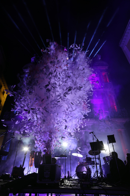 Fotos del encendido de luces de Navidad en Pamplona
