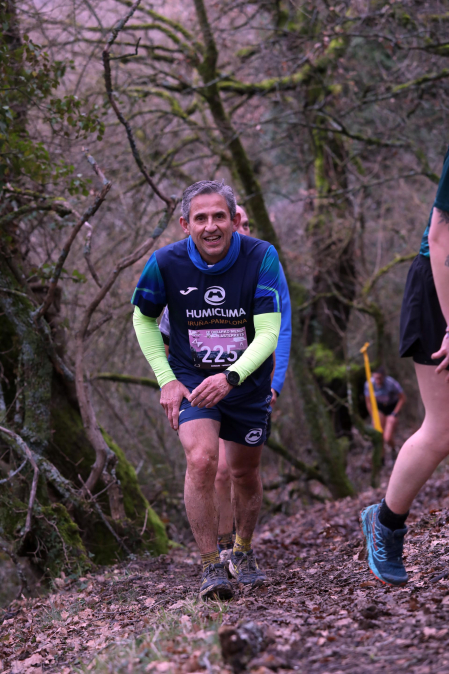 Participantes en la octava edición del Trail de Aibar sobre 18 kilómetros en una prueba disputada este domingo, 15 de febrero