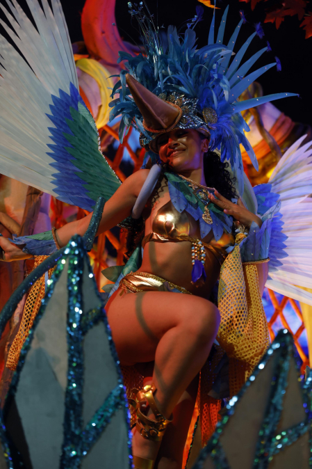 Colorido y música en el primer día de desfiles en el Sambódromo de Río de Janeiro con motivo de los Carnavales