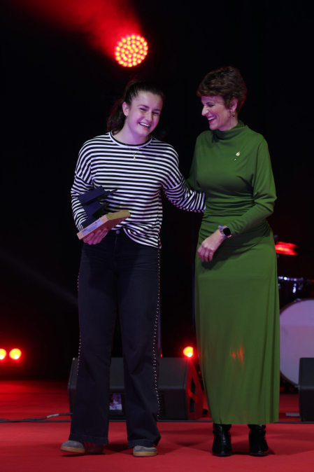 Reconocimiento a los deportistas destacados en el año 2025 durante la ceremonia celebrada en el pabellón Navarra Arena