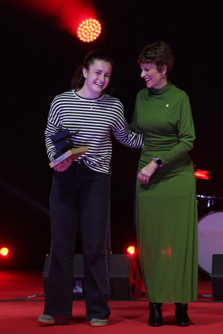 Reconocimiento a los deportistas destacados en el año 2025 durante la ceremonia celebrada en el pabellón Navarra Arena