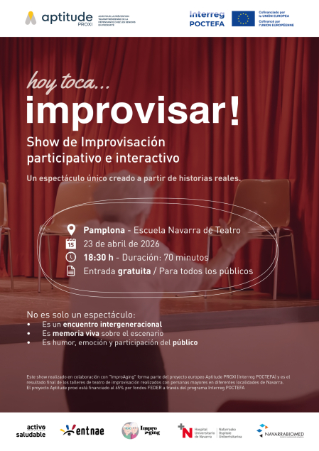 Cartel del espectáculo participativo “Hoy toca… improvisar”