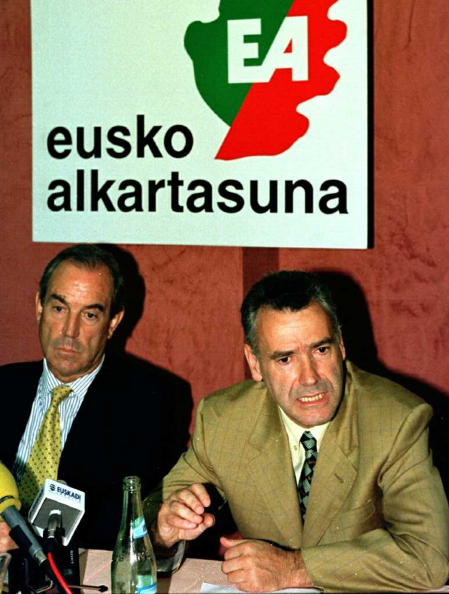 Presentación de la lista de candidatos para las elecciones autonómicas de Vizcaya por Eusko Alkartasuna en 1998