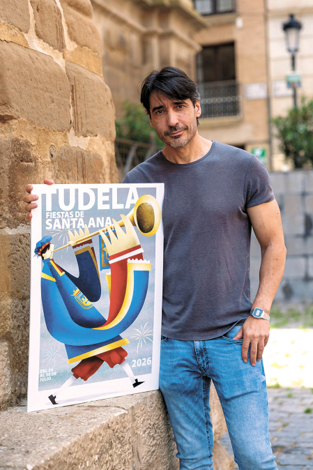 Raúl López Martín, con su cartel