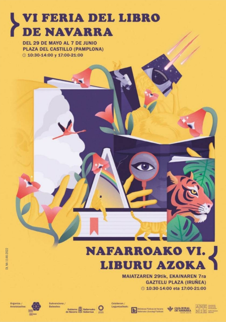 Cartel de la VI Feria del Libro de Pamplona