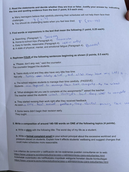 Examen PAU Inglés 2026