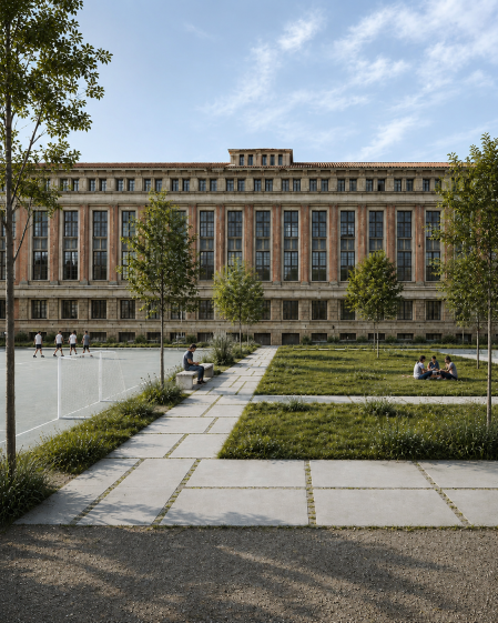 Recreaciones con inteligencia artificial de los alumnos de arquitectura