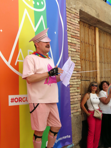 Vicente Arriazu 'Tito', durante la lectura de su pregón