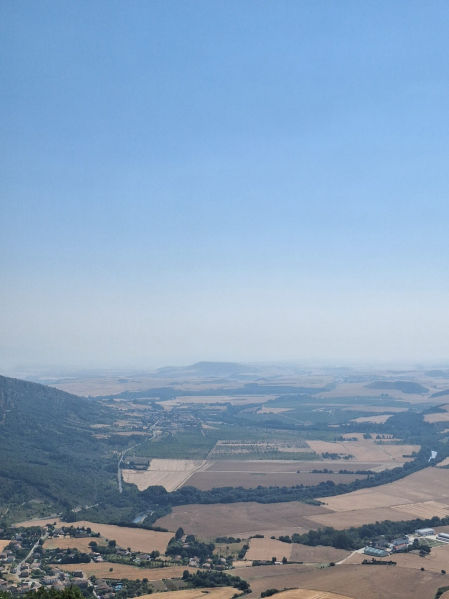 Nube de humo sobre Pamplona desde Etxauri.