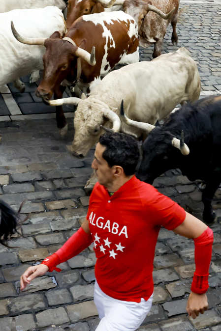 Fotos del primer encierro de San Fermín 2026 con toros de Fuente Ymbro.