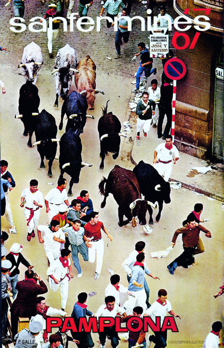 Cartel de 1967. A la izquierda, con pañuelo, faja y periódico en una mano, aparece Pedro Arana.