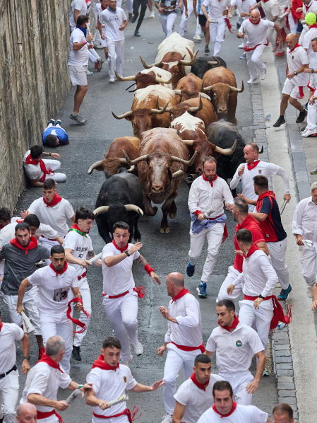 cuarto encierro de San Fermín 2026 en Pamplona SANTO DOMINGO