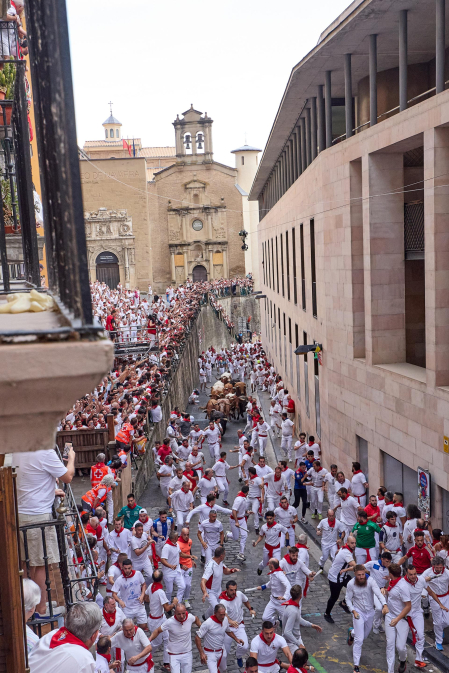 cuarto encierro de San Fermín 2026 en Pamplona SANTO DOMINGO