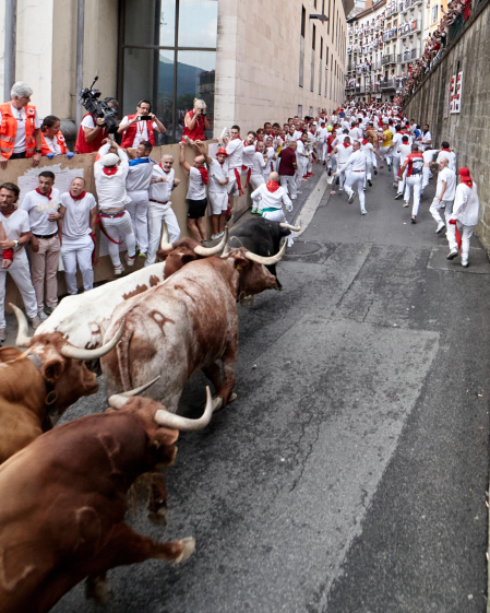 cuarto encierro de San Fermín 2026 en Pamplona SANTO DOMINGO