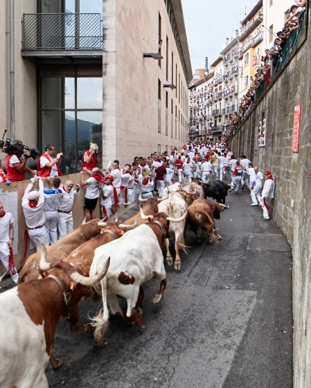 cuarto encierro de San Fermín 2026 en Pamplona SANTO DOMINGO