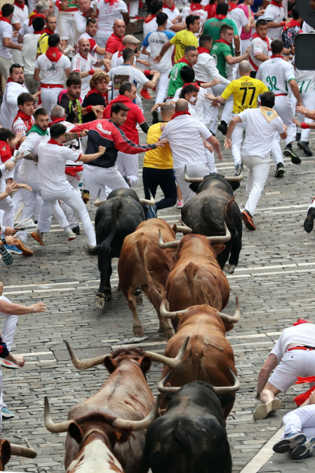 cuarto encierro de San Fermín 2026 en Pamplona