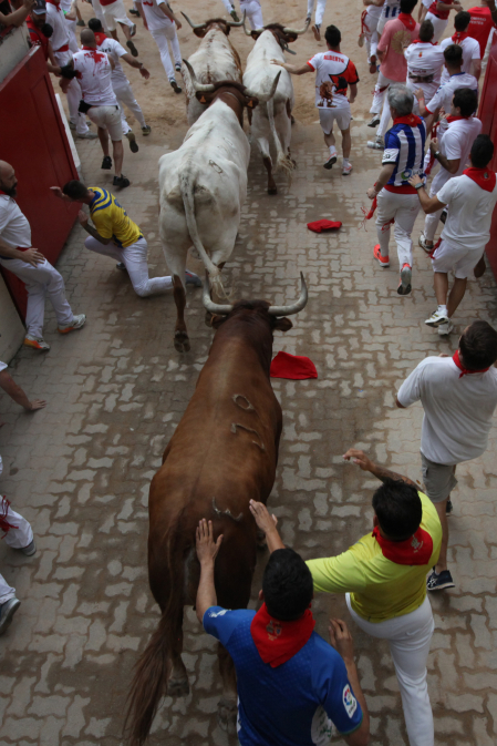 cuarto encierro de San Fermín 2026 en Pamplona