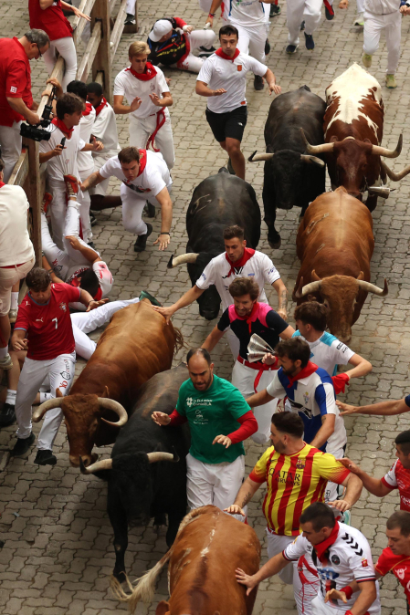 cuarto encierro de San Fermín 2026 en Pamplona