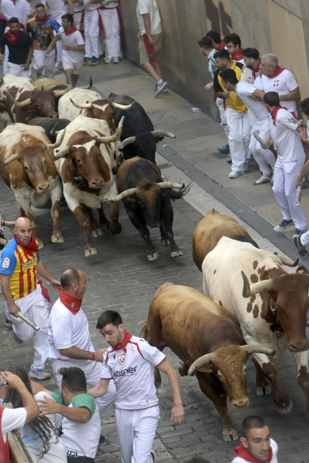 Fotos del sexto encierro de San Fermín 2026 en Pamplona
