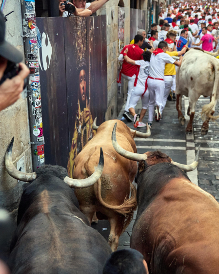 Fotos del sexto encierro de San Fermín 2026 en Pamplona