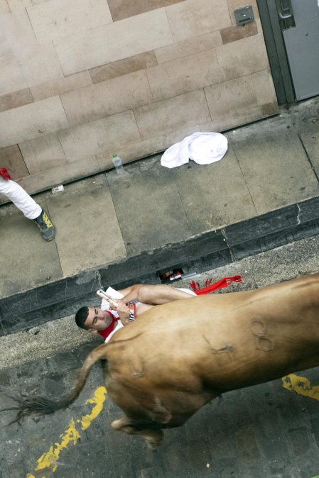 Fotos del sexto encierro de San Fermín 2026 en Pamplona