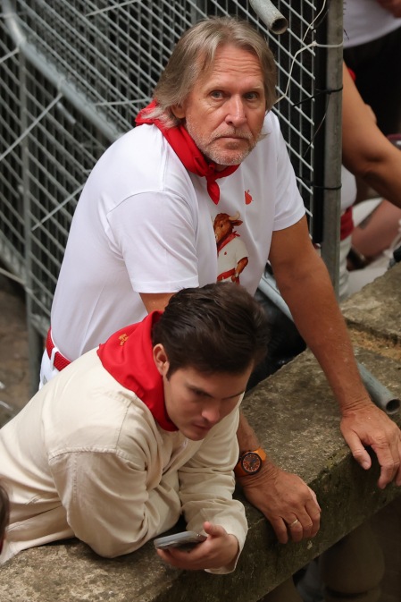 Foto de Bernd Schuster en el séptimo encierro de San Fermín 2026