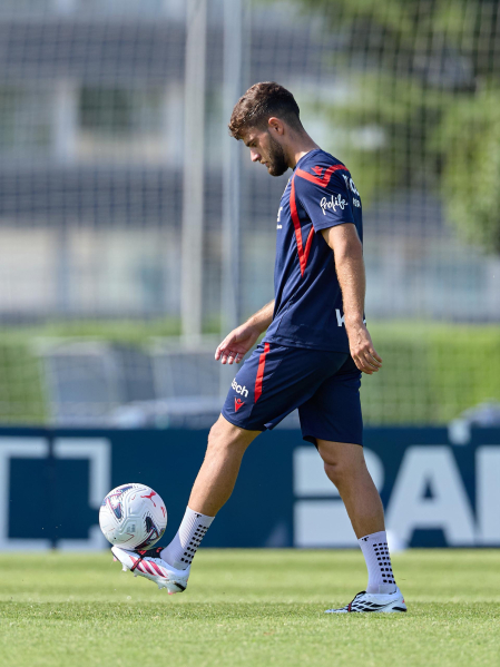 Entrenamiento de pretemporada del C.A. Osasun en Tajonar este miércoles, 15 de julio