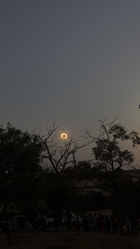 El eclipse, desde Tafalla