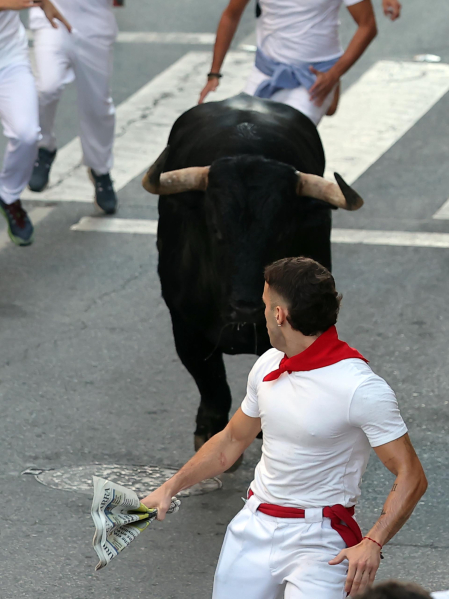 Fotos del tercer encierro de fiestas de Tafalla