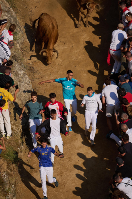 Fotos del tercer encierro del Pilón en Falces 2026