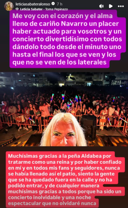 Concierto de Leticia Sabater en Burlada
