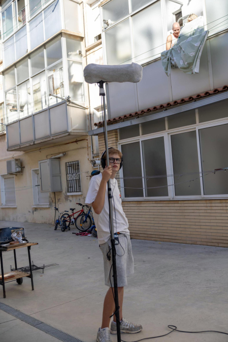Fotos del rodaje de un filme en Lourdes