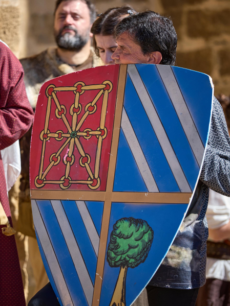Fotos del inicio de las fiestas medievales en Artajona