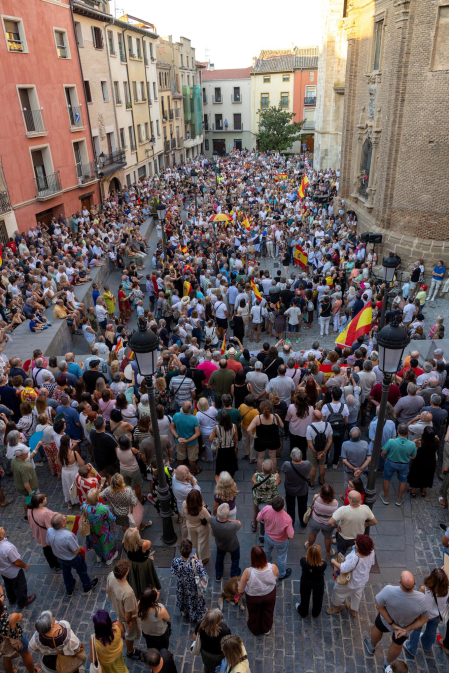 Fotos de la concentración en apoyo a Ceuta celebrada en Tudela