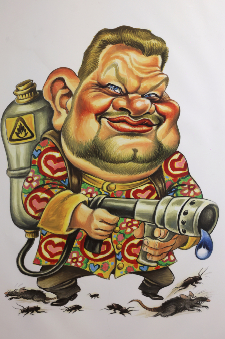 Caricatura del chef Alberto Chicote