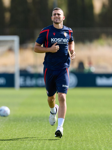 Foto del entrenamiento de Osasuna este 17 de septiembre en Tajonar
