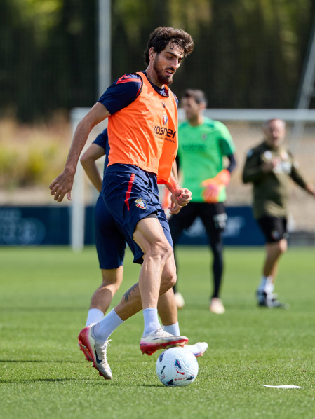 Foto del entrenamiento de Osasuna este 17 de septiembre en Tajonar