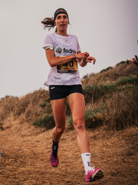 Naiara Irigoyen, al completar el recorrido del Vertical en el Campeonato del Mundo celebrado en La Gomera