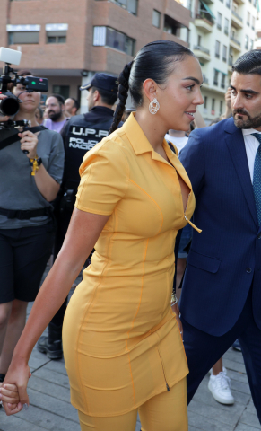 Georgina Rodríguez, pareja de Cristiano Ronaldo, en el concierto de Rosalía en Madrid./