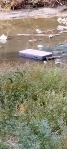 El río Arga necesita una limpieza antes de que lleguen las lluvias. Rochapea.