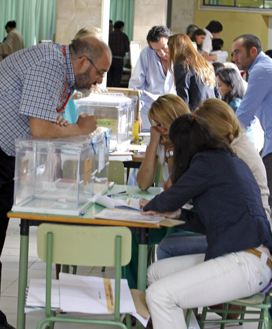 Jornada de votaciones de las elecciones autonómicas del 22-M