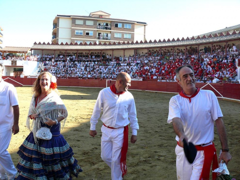 Becerrada de las fiestas de Estella el 10 de agosto de 2011