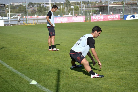 Raúl García se entrena en las instalaciones de Tajonar por primera vez tras su regreso al Club Atlético Osasuna.