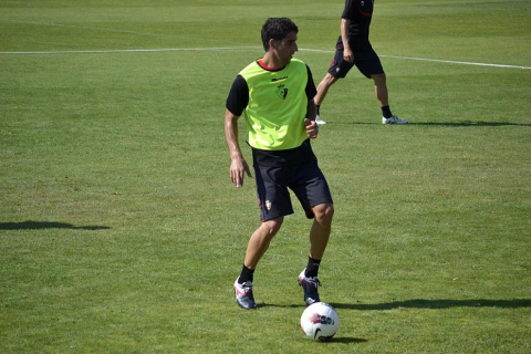 Raúl García se entrena en las instalaciones de Tajonar por primera vez tras su regreso al Club Atlético Osasuna.