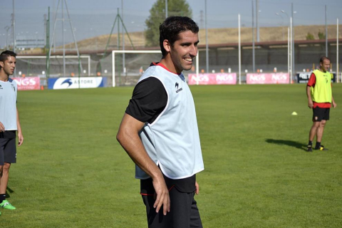 Raúl García se entrena en las instalaciones de Tajonar por primera vez tras su regreso al Club Atlético Osasuna.