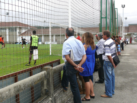 Primer entrenamiento de Lamah, el último fichaje de Osasuna, en Tajonar el miércoles 24 de agosto de 2011