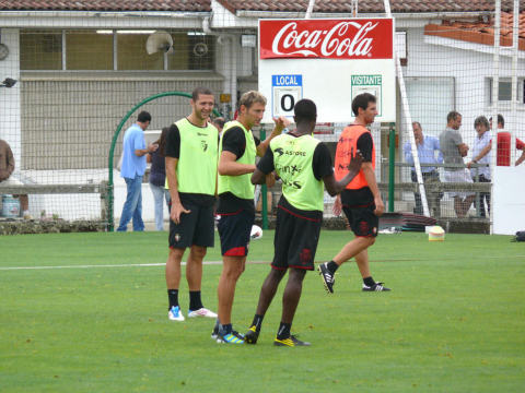 Primer entrenamiento de Lamah, el último fichaje de Osasuna, en Tajonar el miércoles 24 de agosto de 2011