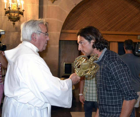 El conjunto rojillo visitó Javier para realizar la tradicional ofrenda al santo