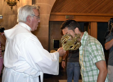 El conjunto rojillo visitó Javier para realizar la tradicional ofrenda al santo