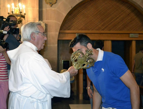 El conjunto rojillo visitó Javier para realizar la tradicional ofrenda al santo